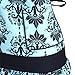 Flirty Aprons Women's Sadie Aqua Damask Apron