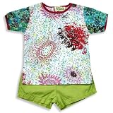 Sophie Catalou - Infant Girls Short Sleeve Short Set, Multi, Green