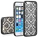 Vena iPhone 6S Case Tact Armor Shock Absorbent Cover Slim Hybrid Armor Case for Apple iPhone 6 (2014)/iPhone 6S (2015) – Damask [Black]