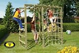 Details zu "Klettergerüst Spielgerüst aus Holz für den Garten mit Reck und Kletternetz" Details zu "Klettergerüst Spielgerüst aus Holz für den Garten mit Reck und Kletternetz"