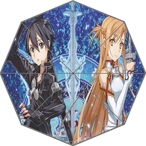 High Quality Hot Japanese Anime Sword Art Online Cartoon Patttern Waterproof Sunny/Rain 43.5 inch Umbrella