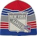 NHL New York Rangers Men's Face-Off Loud Beanie Knit Cap, One Size, Blue