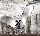 JoJo Designs 9-Piece Baby Crib Infant Bedding Set - Vintage French Black Toile