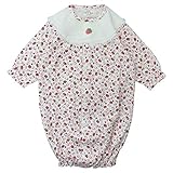 【H28年春物】(日本製) Pample Mousse(パンプルムース) 接結いちごPt編みいちご付きドレス 50cm~70cm/OW NO.DP-61500