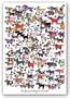 One Hundred Dogs and a Cat by Kevin Whitlark 37"x28" Art Print Poster