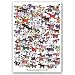 One Hundred Dogs and a Cat by Kevin Whitlark 37"x28" Art Print Poster