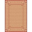 Outdoor Area Rug, Dynamic Rugs Piazza Collection Beige Red