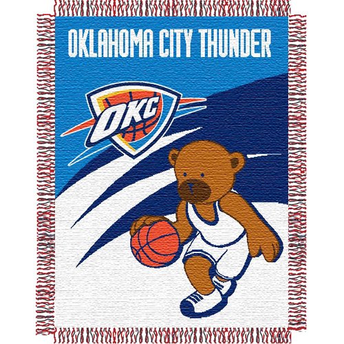 Oklahoma City Thunder NBA Triple Woven Jacquard Throw (Baby Series) (36X46