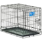 MidWest Life Stages Single-Door Folding Metal Dog Crate, 22 Inches by 13 Inches by 16 Inches