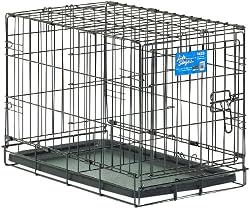 Midwest Life Stages Single-Door Folding Metal Dog Crate, 22 Inches by 13 Inches by 16 Inches