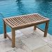 36" Solid Teak Indoor Outdoor Bench Shower Stool