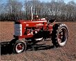 1955 vintage 400 Red Farmall Tractor Art Print POSTER - 16x20