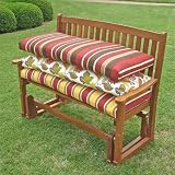 Blazing Needles Outdoor Standard 5 ft. Patio Bench Cushion Color - Monserrat Sangria