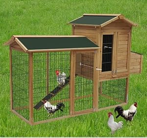 89.37"Lx37"Wx59.45"H Portable Heavy Duty Galvanized Wire Chicken Coop ...