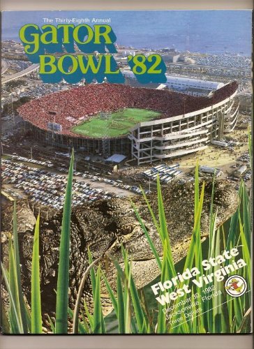 1982 Gator Bowl Program Florida State West Virginia