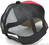 ヘンプCAP BIGWATCH ブラック/レッド CP-17【大きいサイズ】【帽子】【メッシュキャップ】【新色】