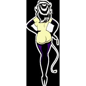 Minx by Alan Forbes - Sexy Retro Pin Up Girl with Tall Boots & Whip - Sticker / Decal