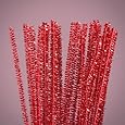 Red Chenille Metallic Pipe Cleaner, 12"