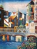 IMAGE OF Art Reproduction Oil Painting - German Town - Extra Large 30