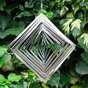 Diamond Shaped Steel Wind Spinner For The Garden