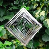Diamond Shaped Steel Wind Spinner For The Garden