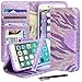 Style4U Iphone 6 Plus Bling Flip Case, Zebra Design Premium Leather Stand With Id Credit Card/Cash Slots For Apple Iphone 6 Plus 5.5 Inch + 1 Stylus And 1 Screen Protector Purple Pink Zebra / Purple