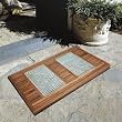 Hochwertiger Fu�abtreter / Fu�matte / Fu�abstreifer 87x57x4 cm aus Holz