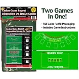 Trademark Poker Blackjack and Texas Hold'em Two-Sided Layout 36-Inch x 72-Inch