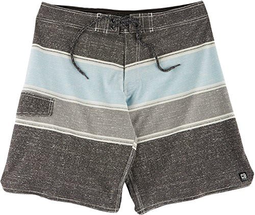 Distortion Mens Wide Stripe Boardshorts 30W Blue
