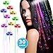 Acooe LED Light Up Hair Clips - 30 Pack Glow in the Dark Party Supplies Bar Dancing Hairpin Hair Accessories Women Girls Braid Extension Clips for Festival Halloween Christmas Birthday