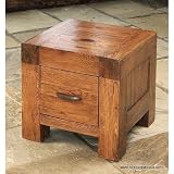 Santana Oak Drawer Lamp Table