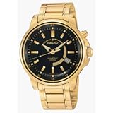 Seiko Mens Gold Plated Kinetic Watch SKA390 by Seiko