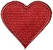 Simplicity Red Heart Applique Clothing Sew On Patches, 2pc, 1.75'' x 1.75''
