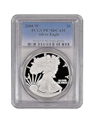 Coins: 2008 W American Silver Eagle Proof $1 PR70 DCAM PCGS