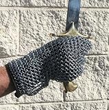 RedSkyTrader Mens Chainmail Gauntlet Armor Gloves One Size Fits Most Metallic