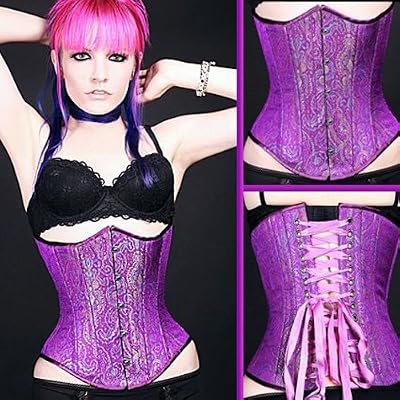 Timeless FS-20 Purple Silk Brocade Underbust Corset img