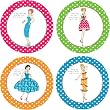 Ceramic Dessert Plates Set of 4, Polka Dots, Let's Talk About Me