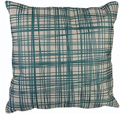Sunlightsell Geometric Pattern Cotton Linen Square Decorative Fashion Throw Pillow Case-17.3 "X17.3 " (F)