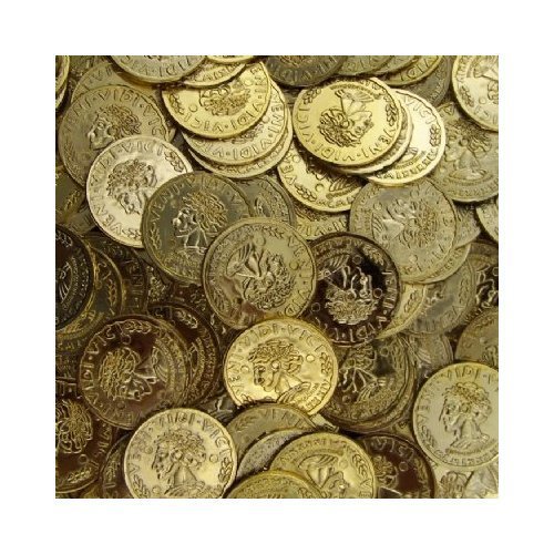 Gold Coins (144 Pc) -Plastic Toy Coins for Pirate Parties!