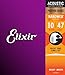 Elixir Strings Phosphor Bronze Acoustic Guitar Strings w NANOWEB Coating, Extra Light (.010-.047)