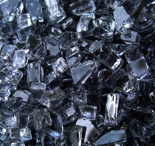Grey Fireglass Fireplace Fire Pit Glass, ~1/4