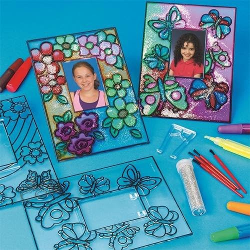 Flower and Butterfly Sun Catcher Photo Frames Craft Kit (makes 12)