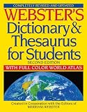 Webster's Dictionary & Thesaurus for Students With Full-Color World Atlas