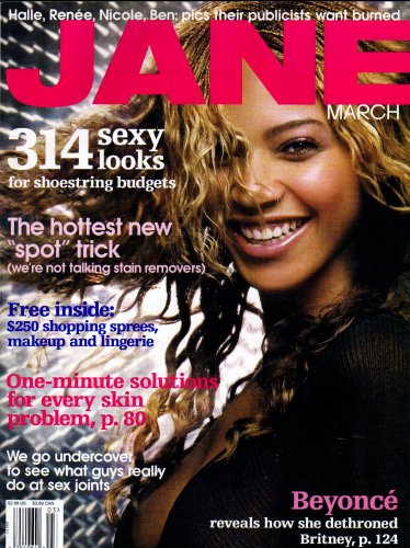 Beyonce Knowles Cover Jane Magazine March 2003
