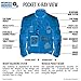 Nomad Motorcycle Jacket for Men, Ironborn Biker Jacket, Cruiser Sportsbike Enduro Mens Riding Jacket with Armor Protection (Large, Gray)