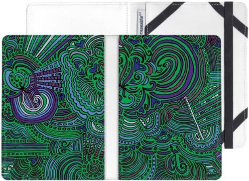Kindle Touch Case with "Drawing Meditation Jungle Green" Design by Kaitlyn Parker
