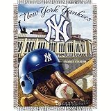 New York Yankees MLB Woven Tapestry Throw (Home Field Advantage) (48"x60")