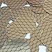 Round Sequin 30mm Black Gold Fish Scale Effect Print Metallic Couture Paillettes