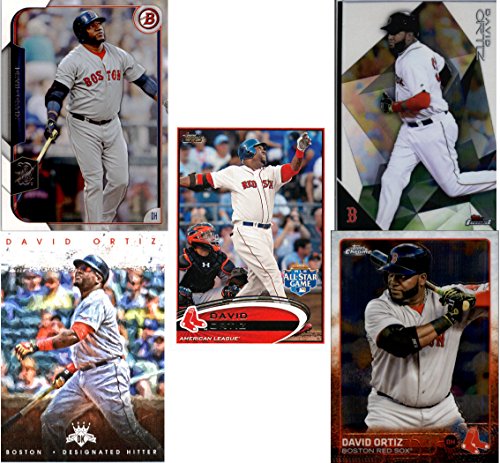 David-Ortiz-Big-Papi-5-Baseball-Cards-Boston-Red-Sox-Assorted-MLB-Major-League-Baseball-Trading-Cards