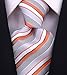 Scott Allan Collection Men's Orange Tie | Adult Standard Size Necktie Orange Gray | Corbatas Para Hombre